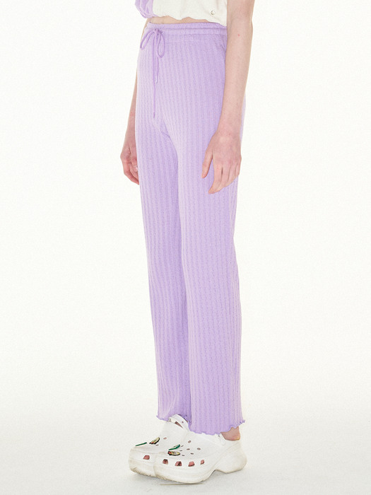 [리퍼브] Knit cozy banding pants (violet)