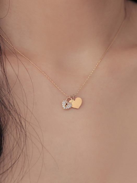 [단독]heart in heart necklace