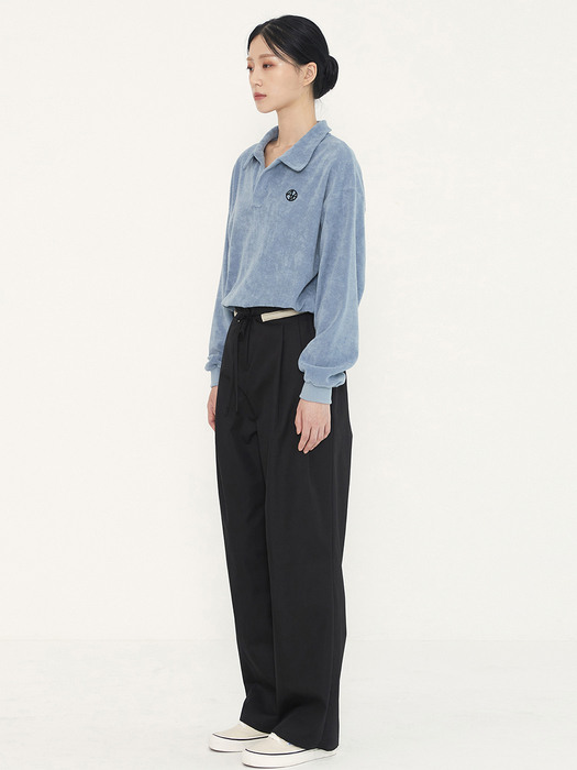 STRING LINE PANTS - BLACK