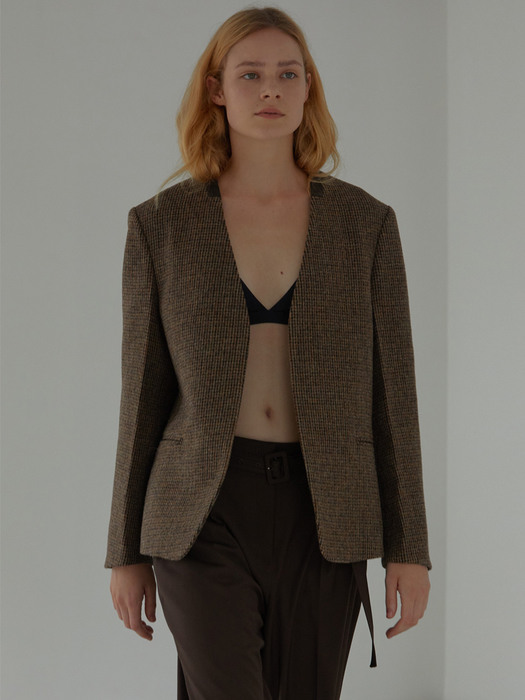 ALLURE WOOL JACKET (CHECK)