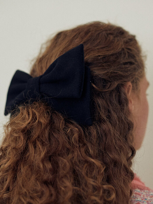 [Premium]Simple Wool Ribbon Hair Pin