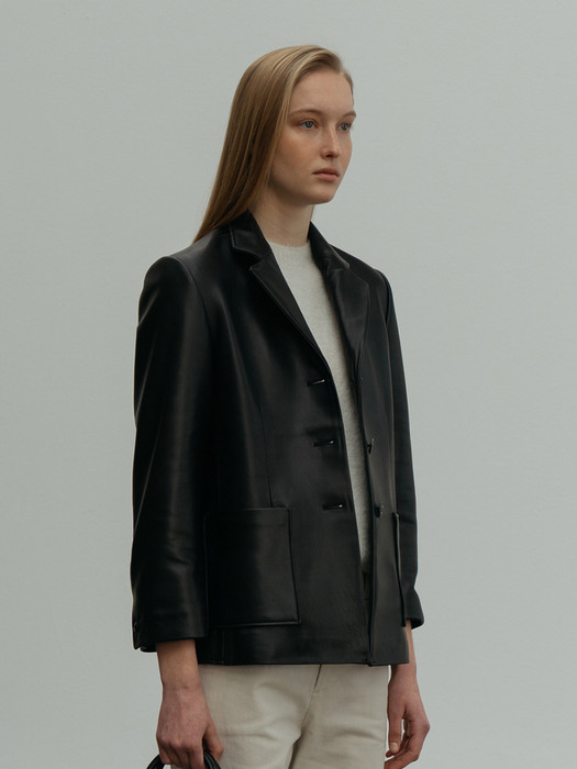 Steady leather jacket (Black)