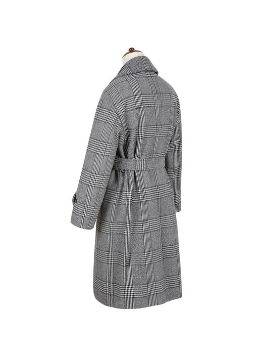 Glen Check Double Coat (Gray)