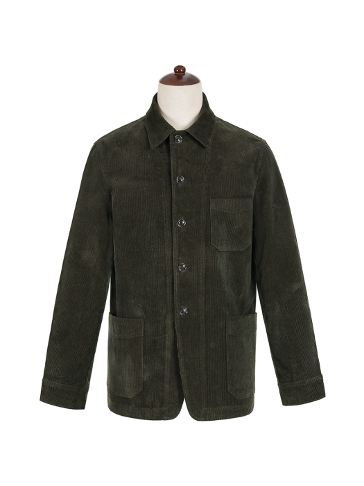 Corduroy French Work Jacket (Khaki)