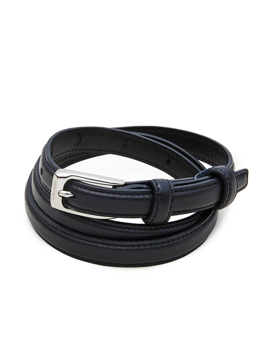 [Drama Signature] Slim Leather Belt_2color