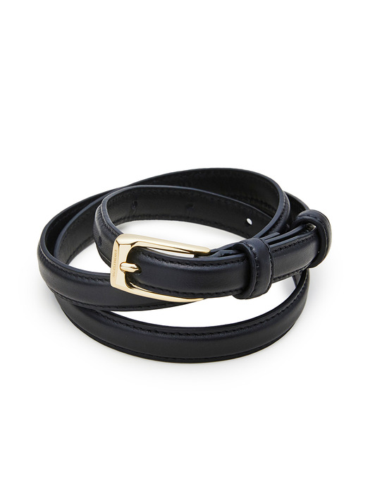 [Drama Signature] Slim Leather Belt_2color