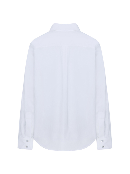 Cotton Pocket Shirt-White
