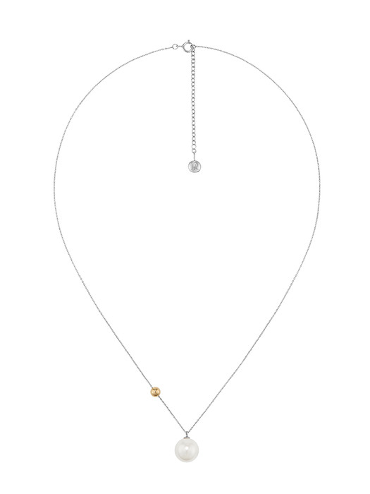 [silver925]Coy Goldball Mix Pearl necklace