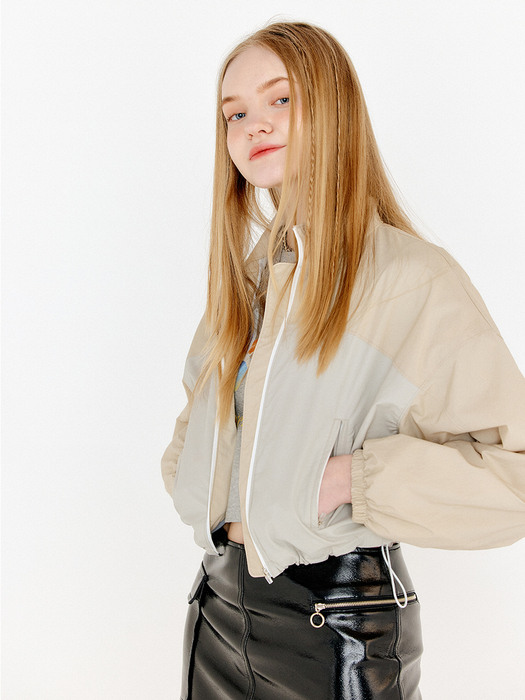 COLOR BLOCK WINDBREAKER_BEIGE