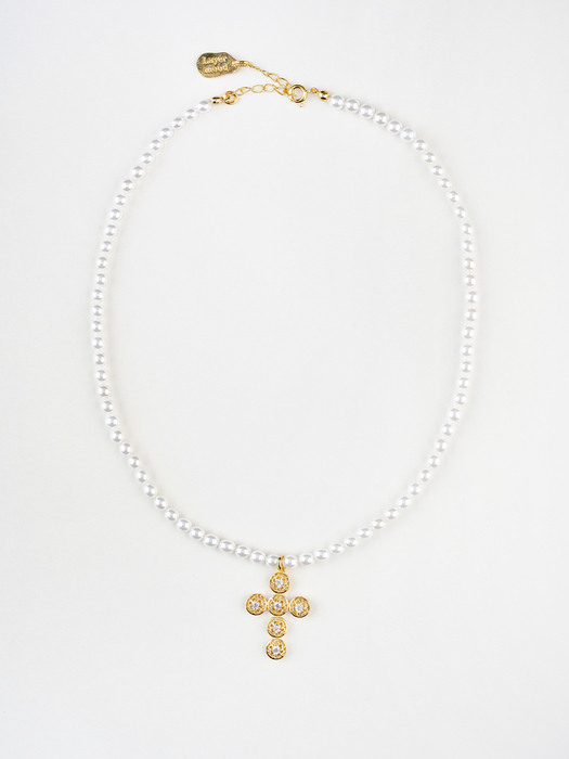 [2022]Gold point cross pearl N-silver925
