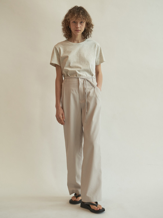 String easy trousers (Cream)