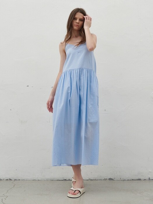  SLEEVELESS TIERED DRESS_SKY BLUE