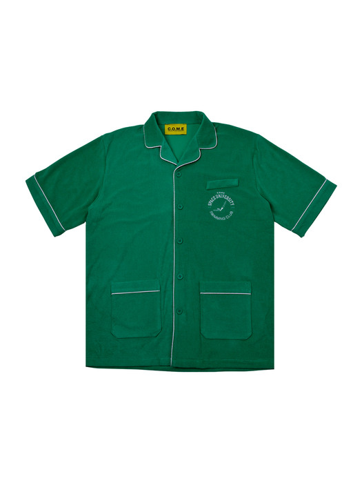 UNISEX Piped Terry Short-Sleeved Shirt (Green)