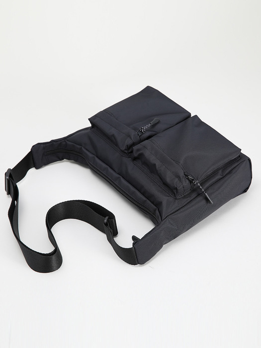 로드 리사이클 나일론 포켓 크로스백 Pocket Body Bag_black