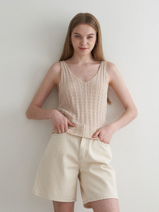 Twist knit sleeveless - 2 color