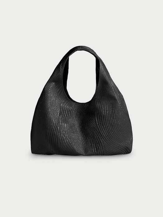 Draped Mini bag _ Wave Pattern [Black]