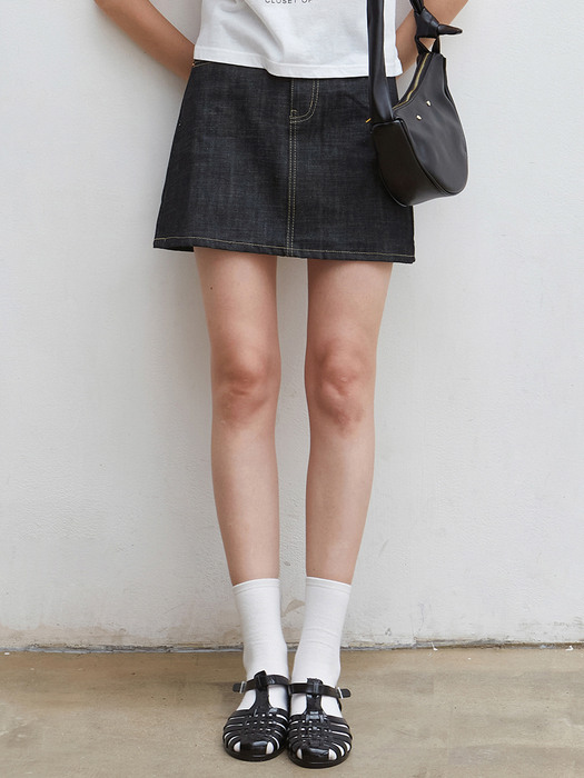 MINI DENIM SKIRT_INDIGO