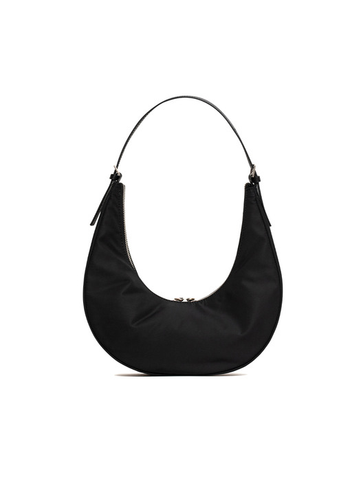 FABRIC CRESCENT BAG - BLACK