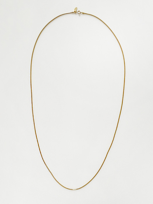 925 Thin Snake chain Long Necklace Gold