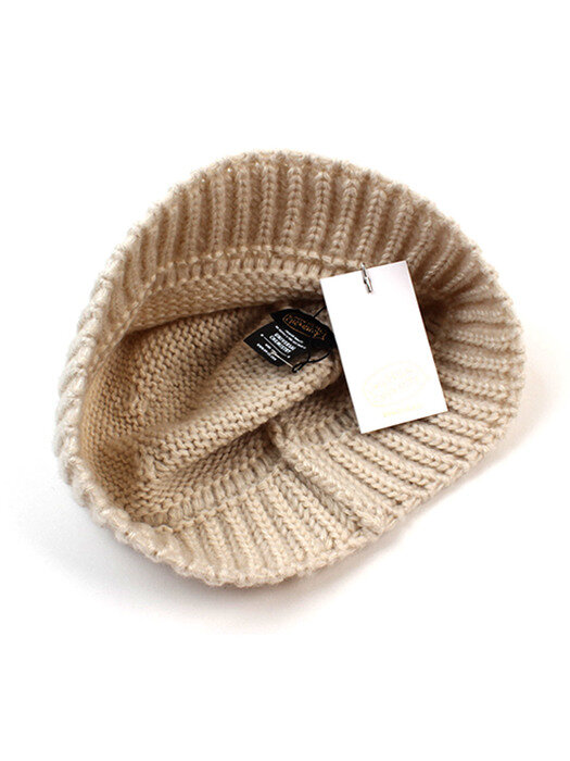 Wool Ivory Knit Drop Bucket Hat 니트버킷햇