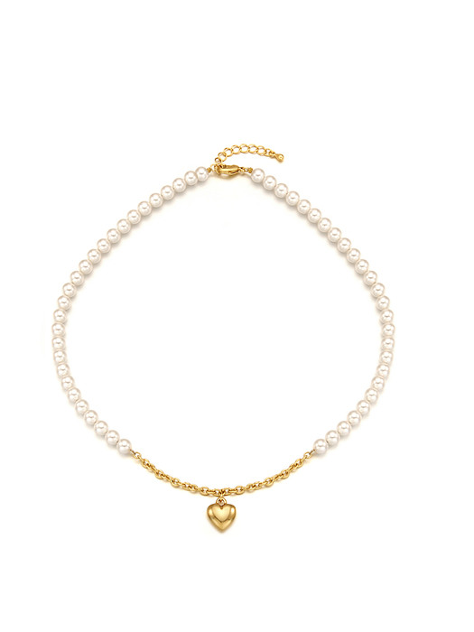 comely heart pearl necklace