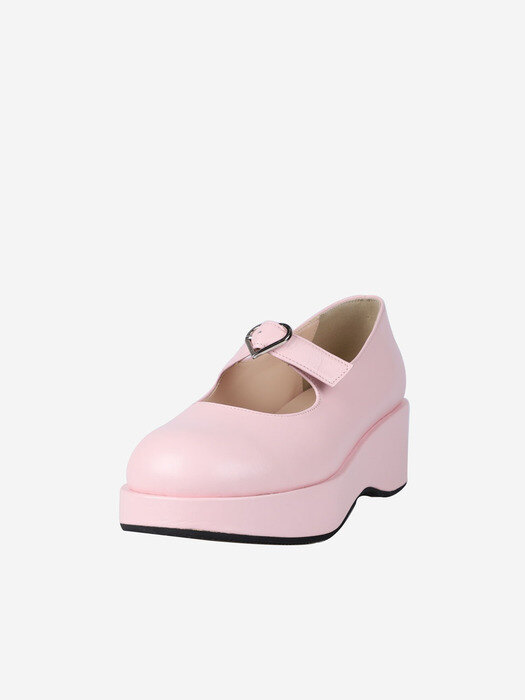 HeartQueen Platform Maryjane _ Baby Pink