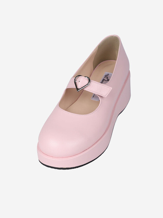 HeartQueen Platform Maryjane _ Baby Pink