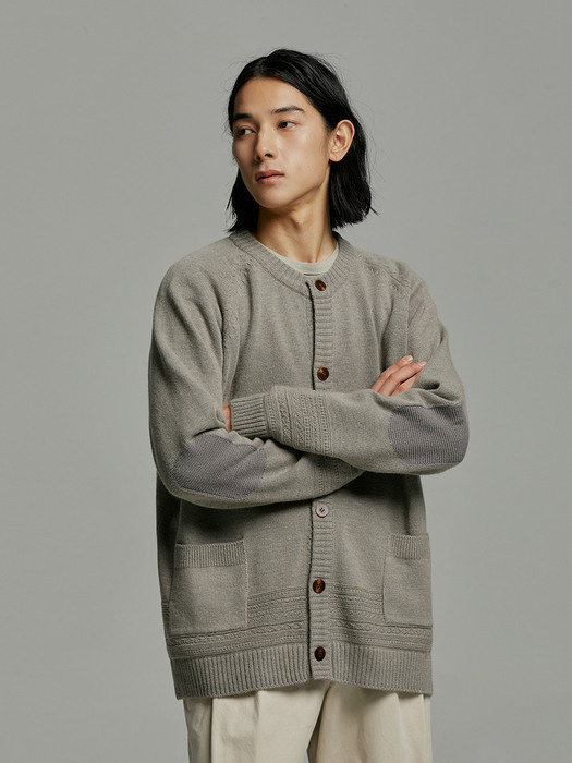 22AW Gentle Link Cardigan (Granite)