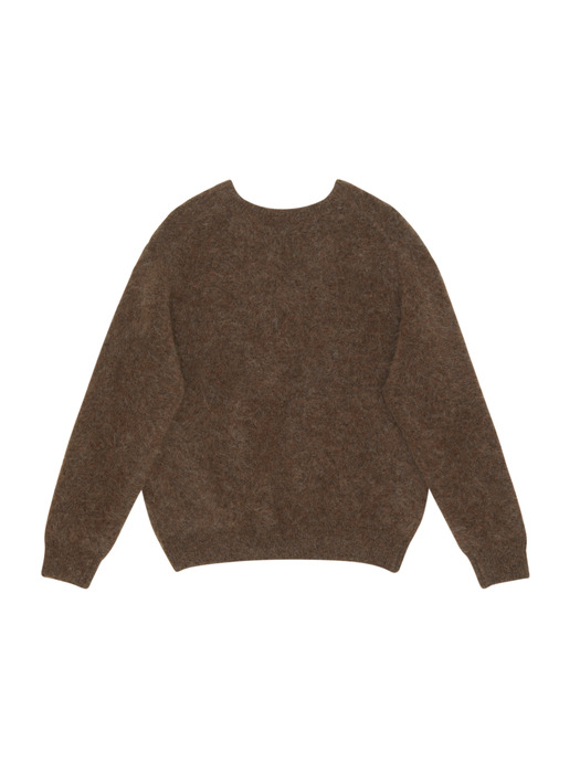 [EXCLUSIVE] V-neck Alpaca Sweater (Chesnut)