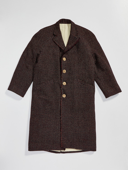 Single-Breasted Wool Padding Coat