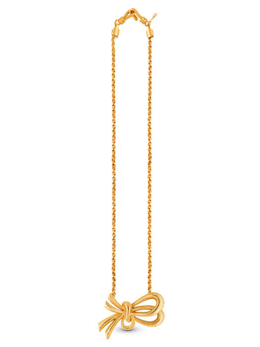 [925 silver] KNOT FEMININE GOLD NECKLACE