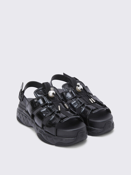 Pearl stopper sandal(black)_DG2AM23017BLK