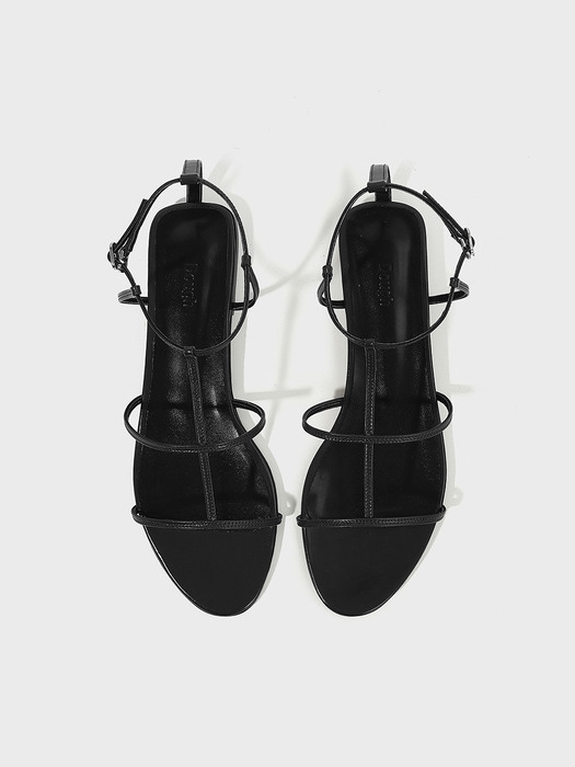 Strap Flat Sandals_Black