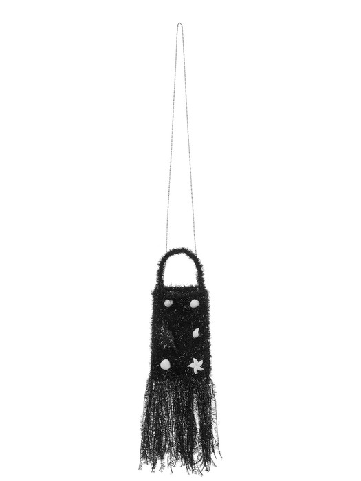 SEA COLLECTION KNITTED BAG, BLACK