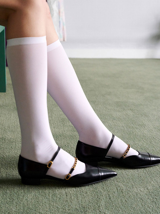 Everyday Stocking Knee Socks White