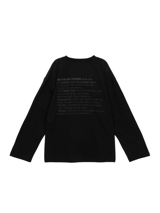 MATIN TYPO LONG SLEEVE TOP IN BLACK