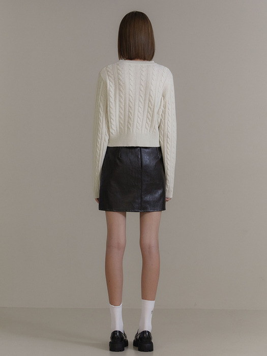 CLASSIC LEATHER SKIRT_2COLOR