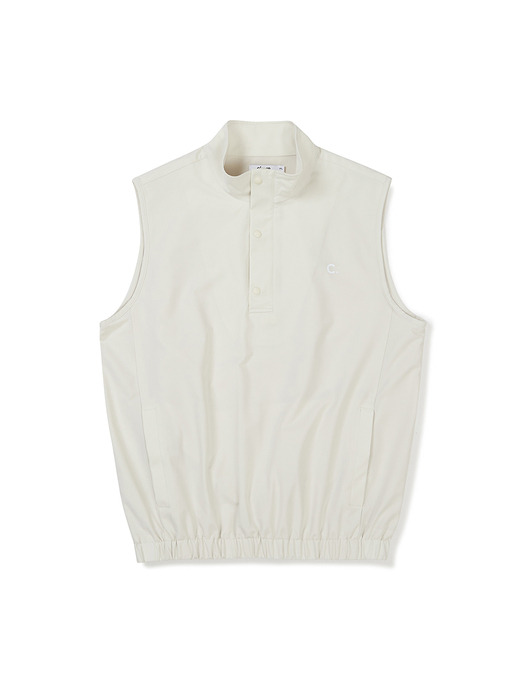 [23FW clove] Golf Snap Vest (Light Beige)