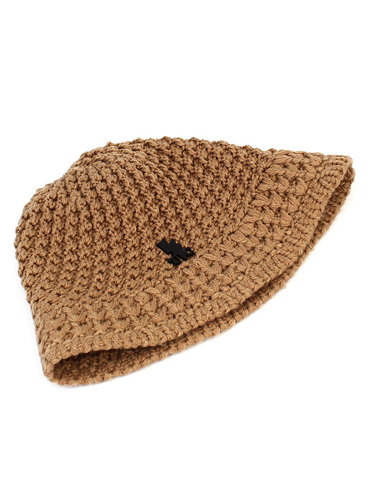 Onetone Beige Knit Bucket Hat 버킷햇