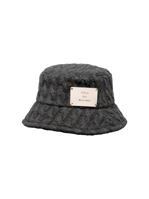 Tricot Bucket Hat - Charcoal