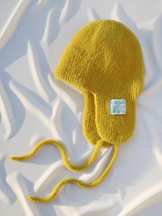 KNIT TROOPER HAT - MUSTARD 니트 트루퍼햇