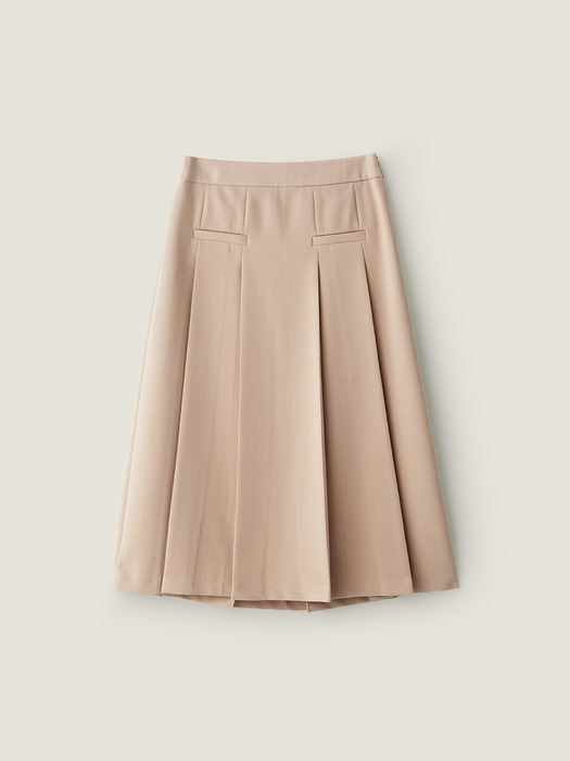 Kate pleated skirt - Beige