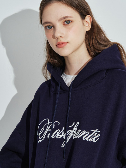 Mare Embroidery Hoodie [Navy]
