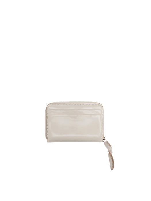 Magpie Zipper Half Wallet (맥파이 지퍼 반지갑) Ivory