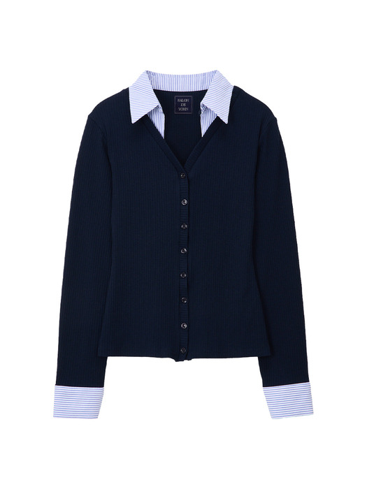Shirt Detail Cardigan_ 5 color