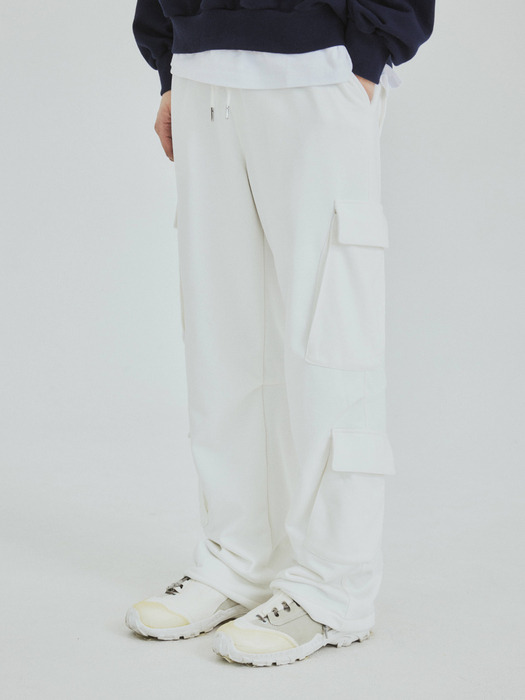 Semi Wide Cargo Sweat Pants(3color)