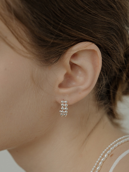 [Silver925] WE020 Silver bubble earring