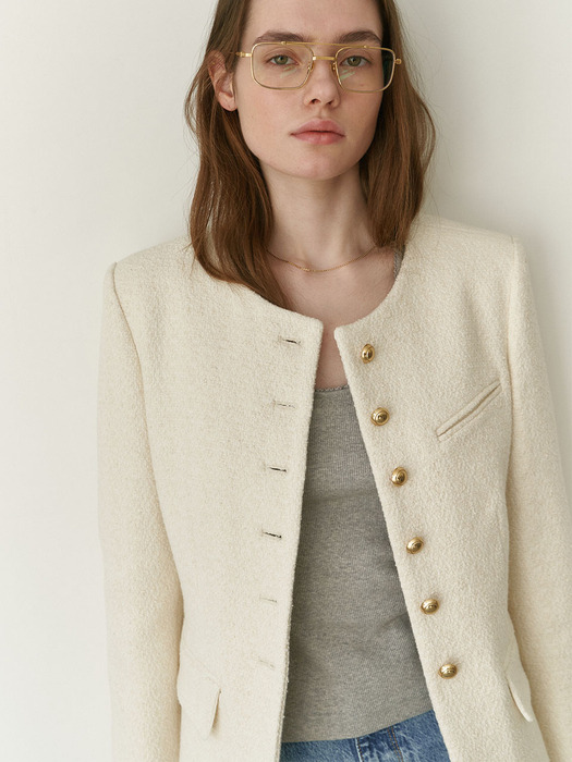 Single Tweed Jacket_S241JK01