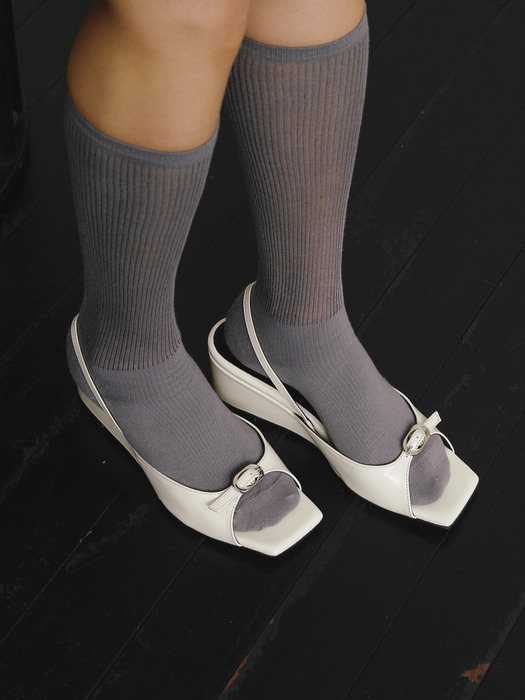 시티 웨지 샌들 City wedge sandals (2color) 24S01