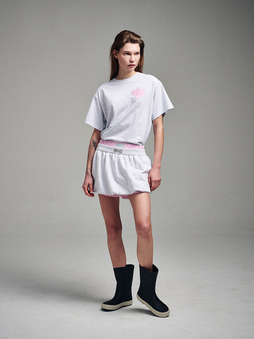 TSHIRT SATIN SPADE_HEATHER PINK